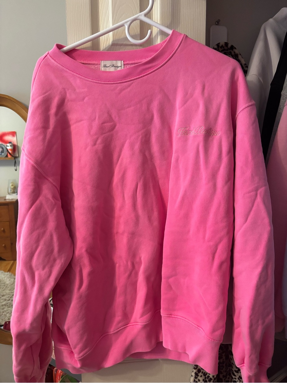 Hazel Boutique Hot Pink Crewneck Sweatshirt